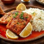 fried zubaidi fish with rice